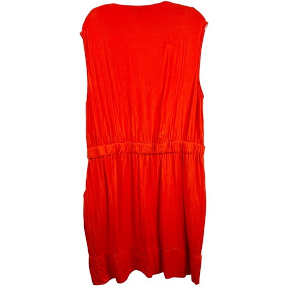 Kenneth Cole Orange Sleeveless Surplice Dress Size 2X - Picture 4 of 16